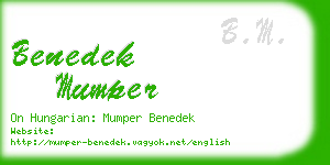 benedek mumper business card